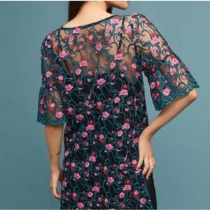 Anthropologie Moulinette Soeurs black lace overlay dress- slip isn’t included XS